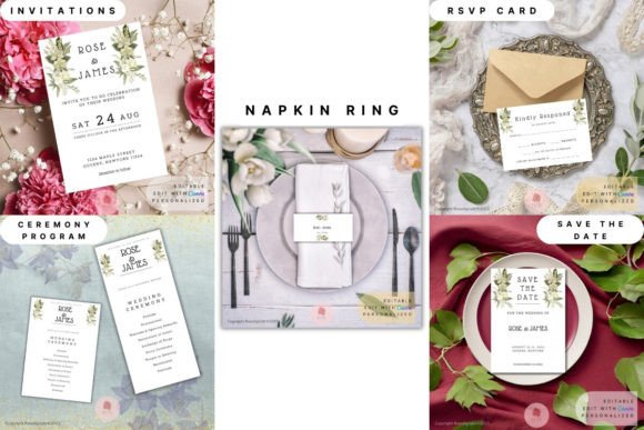 Download Wedding Invitation Set Templates - Invitation Collection