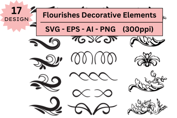 Download Flourishes Decorative Elements  Bundle - Decorative Collection