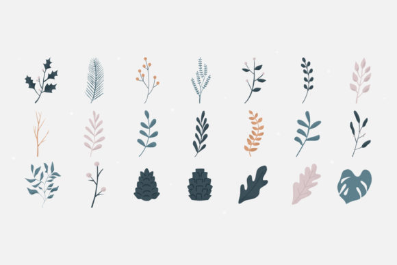 Download Winter Floral Decorative Foliage Flowers - Decorative Collection