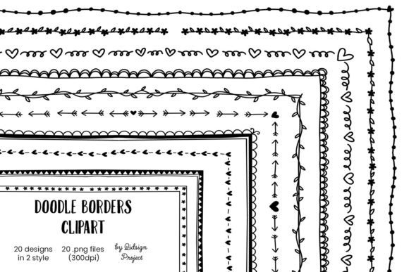Download 20 Doodle Borders Clipart, Decorative - Decorative Collection