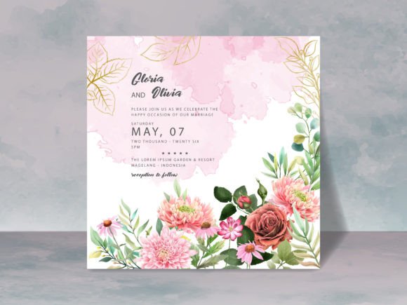 Download Beautiful Floral Wedding Invitation Card - Invitation Collection